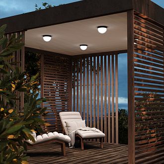 Накладной уличный светильник 18*18*12,2 см, LED, 3000К, Maytoni MON O438CL-L12GF3K серый