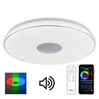 Музыкальный светильник 60*8 см, LED*100 W, 3000-5500 К, Белый Citilux Хром+Белый CL703M101
