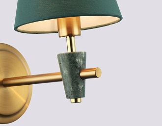 Бра с абажуром и мрамором 23*14*27- см, 1*E14*40W, K, Ambrella Light High Light LH75055, латунь