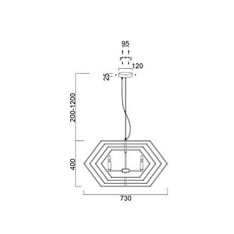 Подвесной светильник Vele Luce Folle VL1514P04 золото