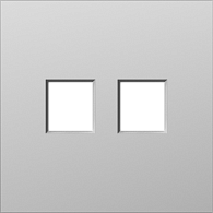Donel S08 сталь накладка 2-я для розеток RJ45,TV,SAT , серия DB, DS86937