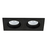 Точечный светильник 17,5*9,2*2,5 см, 2 GU10*50W, К, Arte Lamp Tarf A2178PL-2BK, Черный, вр 16*8,3 см