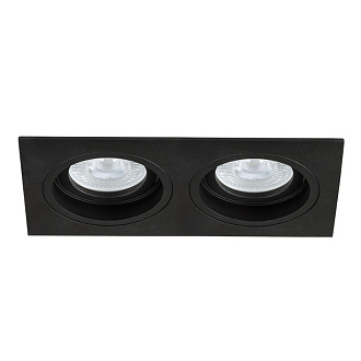 Точечный светильник 17,5*9,2*2,5 см, 2 GU10*50W, К, Arte Lamp Tarf A2178PL-2BK, Черный, вр 16*8,3 см