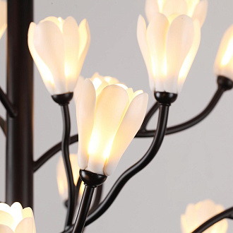 Люстра 120 см, 30*G4 LED*5W Odeon Light Gardi 5090/30, черный матовый