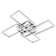Потолочный cветильник 86*86*10 см, LED 150W, 3000 / 6000K, Хром LED4U 11004-5 CR