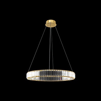 Светильник *60 см, 1*LED*43W, 3000К Loft It 10135/600 Gold Crystal ring, Золото