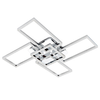 Потолочный cветильник 86*86*10 см, LED 150W, 3000 / 6000K, Хром LED4U 11004-5 CR