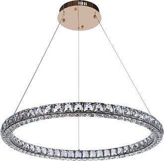 Люстра подвесная 80 см, 80W, 3000-6000K, Stilfort 4052/03/08P, золото