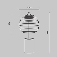 Настольный светильник  20 см, LED 8W, 3000К, Черный Maytoni Rueca P060TL-L12BK