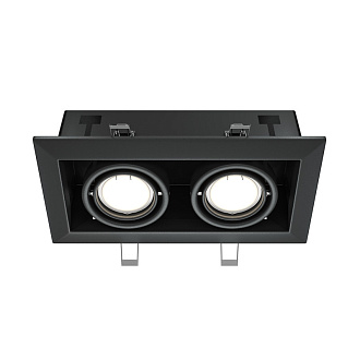 Светильник встраиваемый Maytoni Metal DL008-2-02-B, черный, вр 21,5*9,5 см