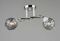 Люстра L500 x W200 x H230, мм, 2*40W (80W), WT+CH (Белый+Хром) Rilon 1714/2 WT+CH