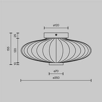 Настенный светильник 15,5*35*35 см, LED 8W 3000K Maytoni Modern Amulet MOD555WL-L4G3K золото