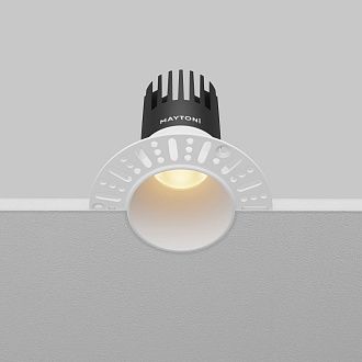 Встраиваемый светильник DL120-10W-2.7K-TRS-W **-9,7 см, *LED*10W, K, Maytoni technical Dip DL120-10W-2.7K-TRS-W, Белый, вр 5,8 см