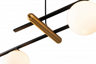 Подвесной светильник 980*230*190/1700 мм, 4*G9 чёрный Indigo Opaco V000153, 11015/4P Black