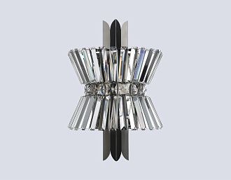 Бра с хрусталем 31*18*46- см, 2*E14*40W, K, Ambrella Light High Light LH41032, черный