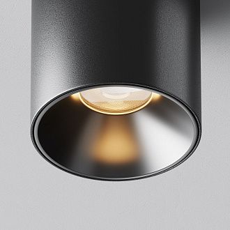 Потолочный светильник 6 см, LED*5W, 2700K, Maytoni Alfa LED 50° C064CL-5W2.7K-RD-B, Черный
