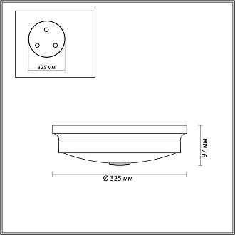 Светильник 33 см Odeon Light Marsei 4824/3C, бронза