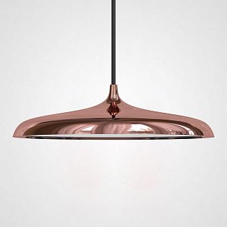 Подвесной светильник Nordlux Artist Pendant D25 Copper 25*25*6 см, 1*LED*12W, 3000, 4000, 5000K, ImperiumLoft PLATE01, Чёрный