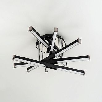 Светильник 60*60*30 см, LED*68W, 3000-6000K, Modelux  MDL.9371.600CL BK, Чёрный, Хром