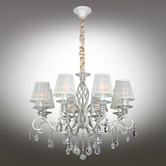Подвесная люстра 75*80-120 см, 8*E14, 60W, Omnilux Omnilux 791 OML-79103-08, белый