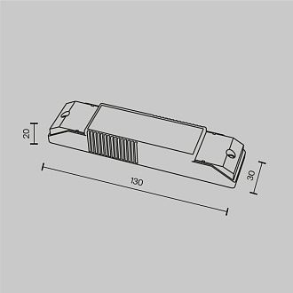 Блок питания 13*3*2 см, Maytoni Technical psl-dl PSL-DL40-S-150-300mA белый