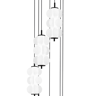 Каскадная люстра 55*200 см, LED, 8W,  3000К, ST-Luce TALISMAN SL6121.403.07 черный