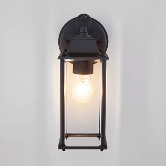 Brick черный уличный настенный светильник GL 1008D Elektrostandard