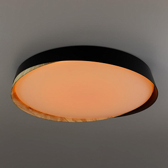 Светильник 52 см, 68W, 3000-5500K, 5800Lm, 21 м2 CL754451G BONNY Черный+Клен LED с пультом