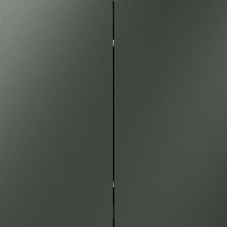 Проходной переключатель встраиваемый Voltum S70 двухклавишный 10А, титан пластик Soft touch VLS020306