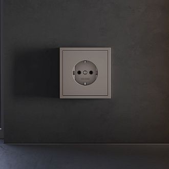 Накладка для розетки с заземлением, S70, капучино Voltum VLS000614