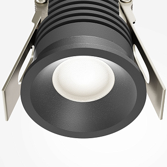 Встраиваемый светильник 3,9*3,9*5,1 см, LED, 7W, 4000К, Maytoni Technical MINI DL059-7W4K-B черный, вр 3,5 см