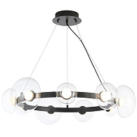 Светильник 69 см, 27W, 3000K, Crystal Lux BOSQUE SP9 BLACK/TRANSPARENT, черный