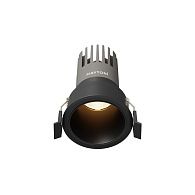 Встраиваемый светильник 7*10 см, вр 6 см, *LED*10W, 3000K, Maytoni Dip DL116-10W-3K-B, Черный