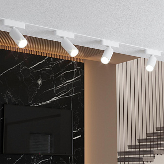 Трековый светильник для низковольтного шинопровода 11,5*4,5*4,45 см, LED 12W*3000 К, Novotech Shino Smal, белый, 359255