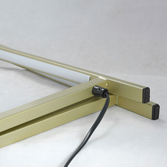 Торшер напольный Lussole LSP-0567 - столик с подсветкой, 43*55 см, матовое золото