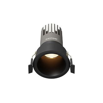 Встраиваемый светильник 7*10 см, вр 6 см, *LED*10W, 3000K, Maytoni Dip DL116-10W-3K-B, Черный