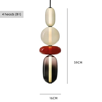 Подвесной светильник 16 см Intersvet Pebbles 4 lamp caps B