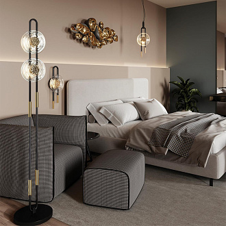 Бра 19*19*45 см, 1*LED*6W Odeon Light Magnet 5407/6WL черный