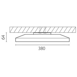Светильник *38*6,4 см, *24W, 4000K, Lightstar Arco Eco 225740, Белый
