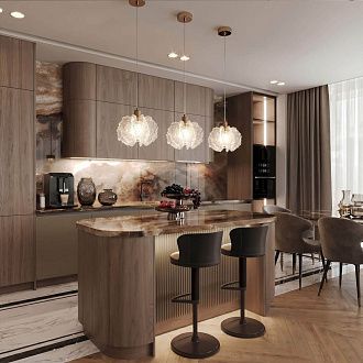 Подвесной светильник 21*140 см, Е14, 3 м2 MODELIGHT MDL.65223.1HC GD золото