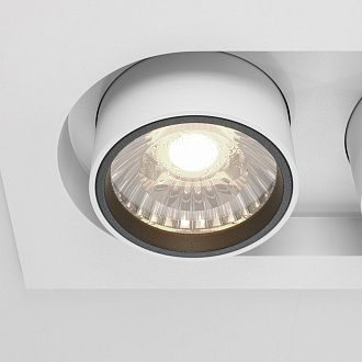 Встраиваемый светильник 15,9*9,5*9,8 см, LED*20W, 4000 К, Hidden DL045-02-10W4K-W Maytoni Downlight, Белый, вр 7,5*14,5 см