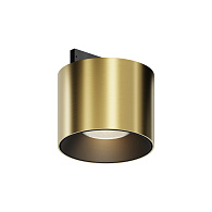 Трековый светильник 6*3,7 см, LED 5W 3000K Maytoni Technical Accessories for tracks Levity Alfa S TR188-1-5W3K-M-BBS черный и Латунь