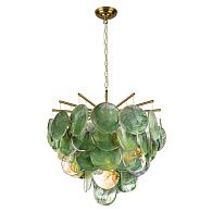 Подвесная люстра 60 см, LOFT IT Lolly 10492/600 Green, золото