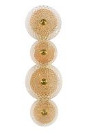 Бра W200 x H630, мм, 20W, GOLA+CLEAR+AMBER (ЗОЛОТОЙ+ЯНТАРНЫЙ) NewRgy W5856P/4 GOLD+CLEAR+AMBER