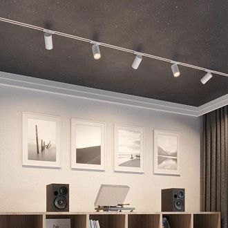 Трековый однофазный трехжильный светильник 9 см, 15W, 3000K, Novotech Port Selene 359912, белый