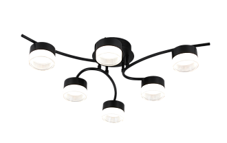 Люстра Ø700, мм, 6*15W (90W), BLACK (Черный) Rilon 9496/6 BLACK