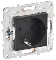 SKANDY Розетка с з/к/ш 16А SK-R04Bl черн. IEK, SK-R14-16-K02