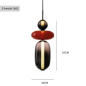 Подвесной светильник 18 см Intersvet Pebbles 3 lamp caps B2