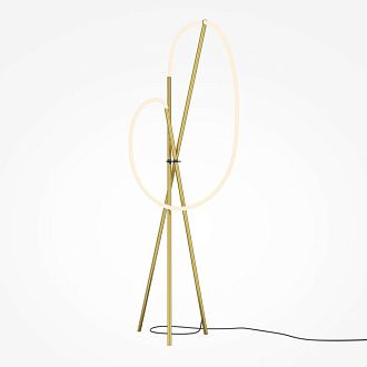 Торшер с диммером 45*45*162 см, LED*36W, 3000K, Maytoni Crochet MOD369FL-L36BS3K, черный