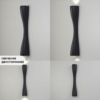 Светильник настенный SAPFIR SPF-4302 BLACK/ЧЕРНЫЙ  D350/H60/2/LED/6W/4500K ANIKA 24-07